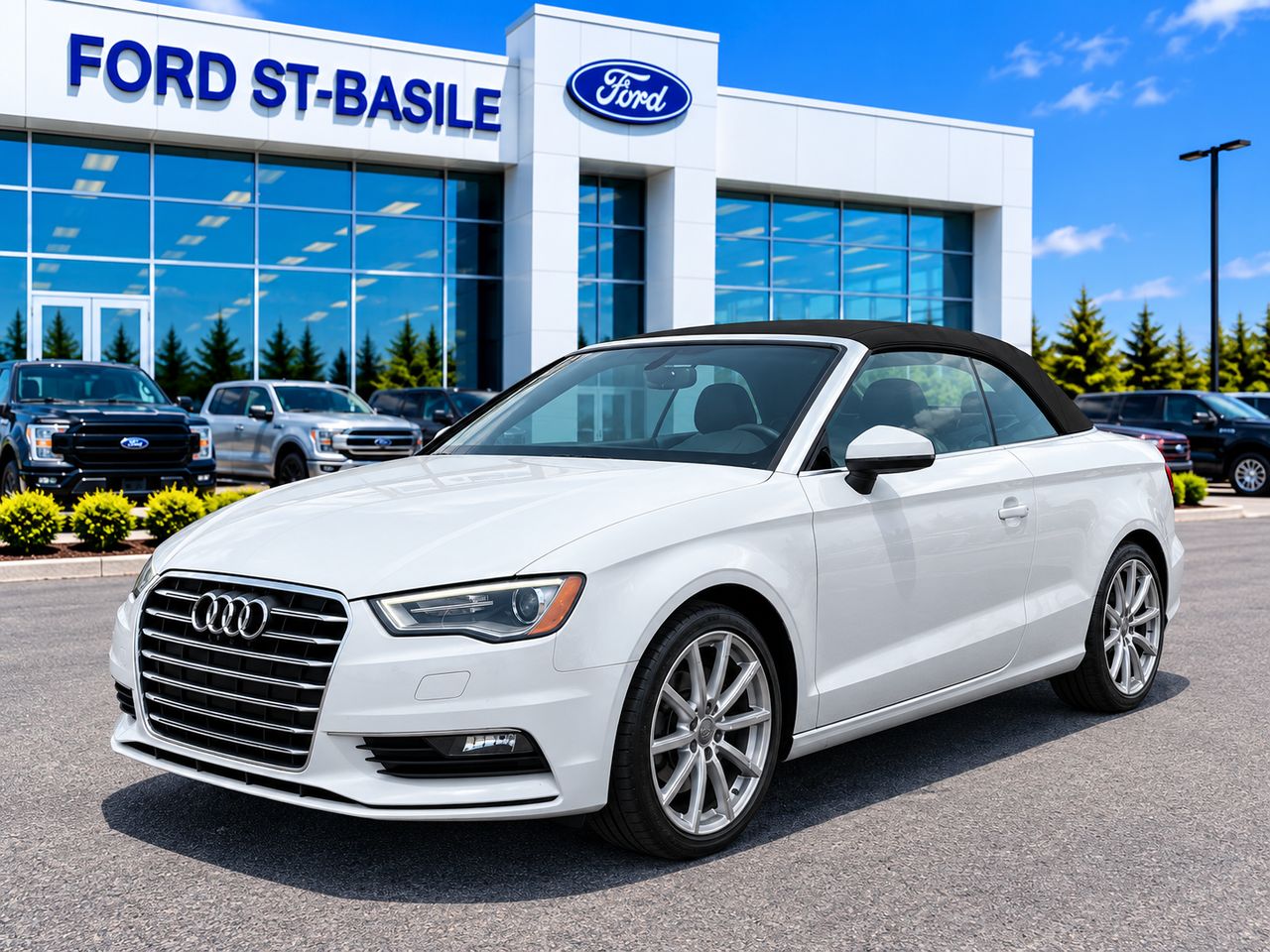 White 2016 Audi A3 Convertible  Automatic
