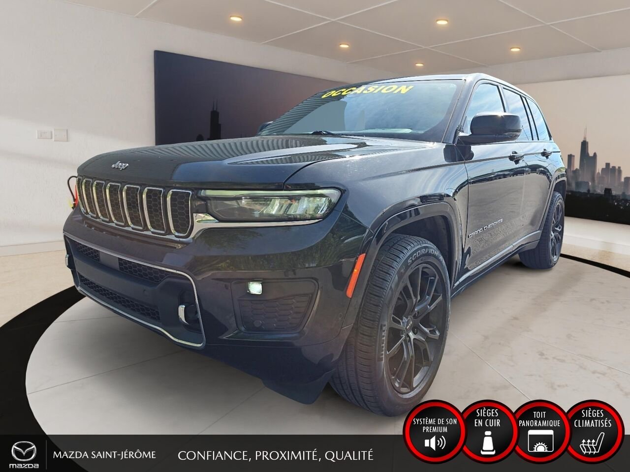 Jeep Grand Cherokee Overland | CUIR NAPPA | TOIT COMMANDVIEW 2 RANGÉES | SIÈGES VENTILÉS | 4X4 2023 Noir Saint-Jérôme - photo #0