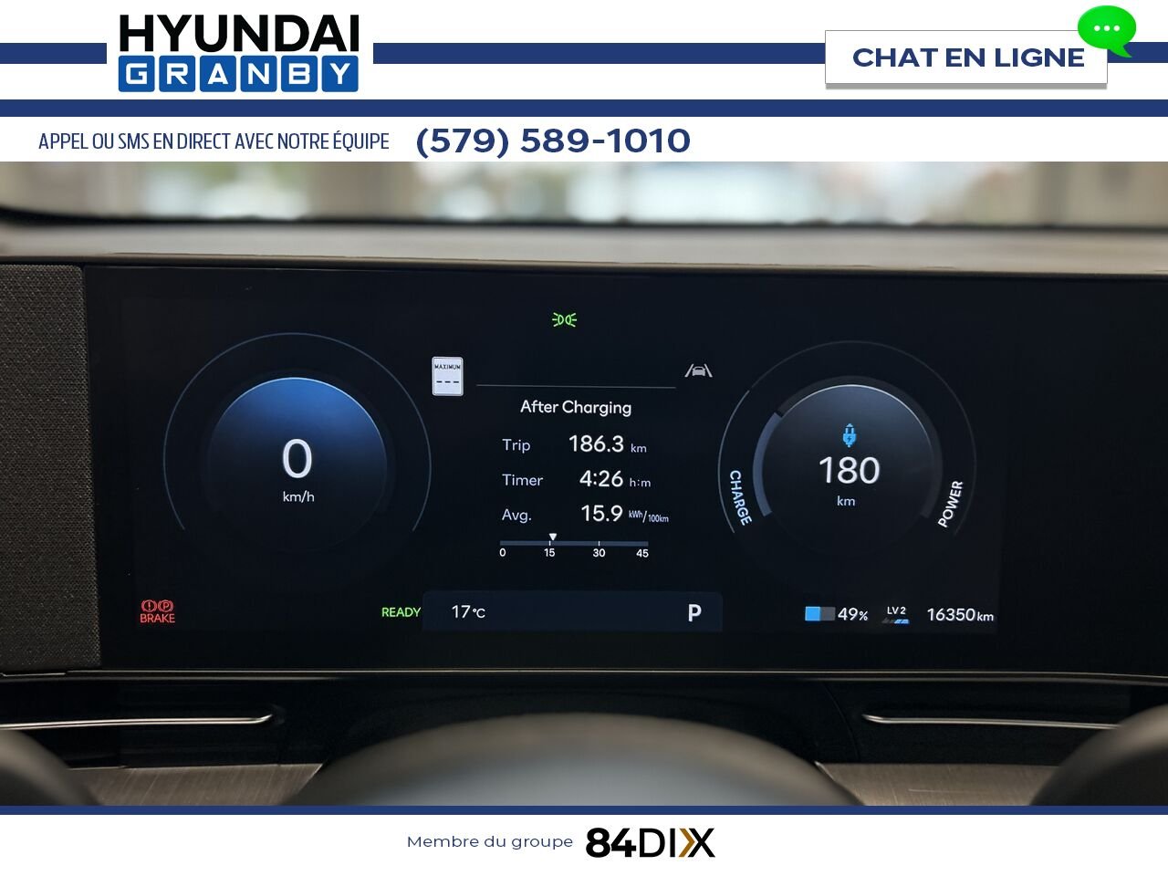 Hyundai Kona électrique 2025 Bleu Granby - photo #14