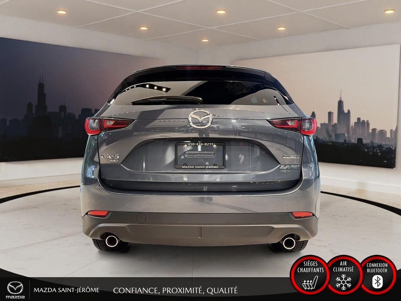 Mazda CX-5 GS | AWD | SIMILICUIR SPORT | VOLANT CHAUFFANT | HAYON ÉLECTRIQUE 2025 Gris Saint-Jérôme - photo #6