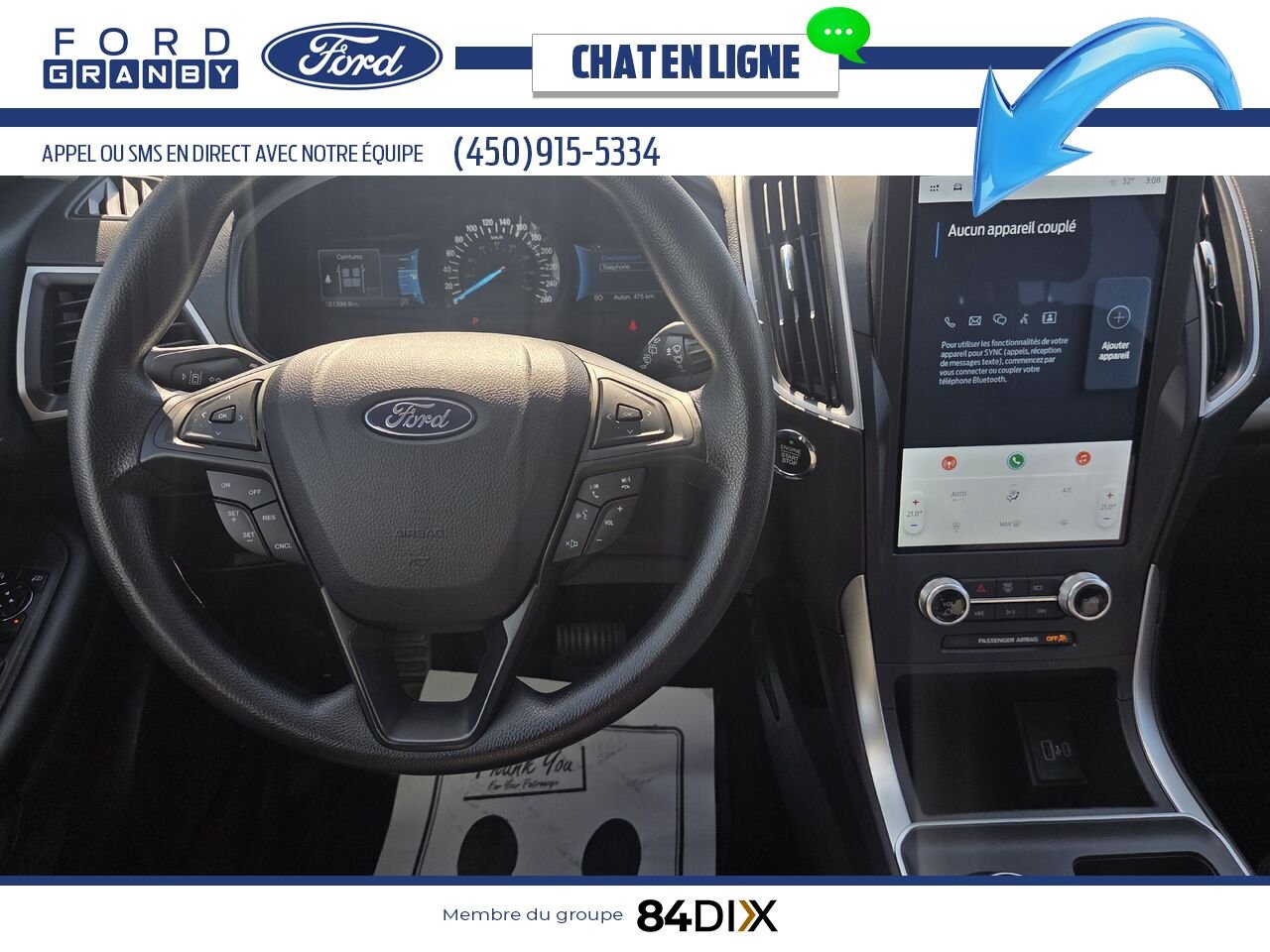 Ford Edge 2022 Blanc Granby - photo #9