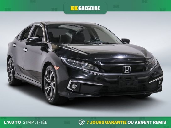 2020 Honda Civic Touring AUTO AC CUIR TOIT NAV MAGS CAM RECUL BLEUT Black