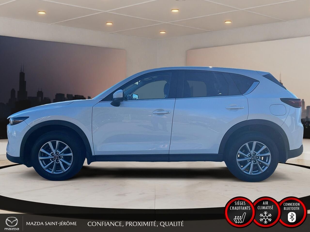 2024 Mazda CX-5 GS | 1 PROPRIÉTAIRE | JAMAIS ACCIDENTÉ | AWD | CUIR | VOLANT CHAUFFANT White Saint-Jérôme - photo #10