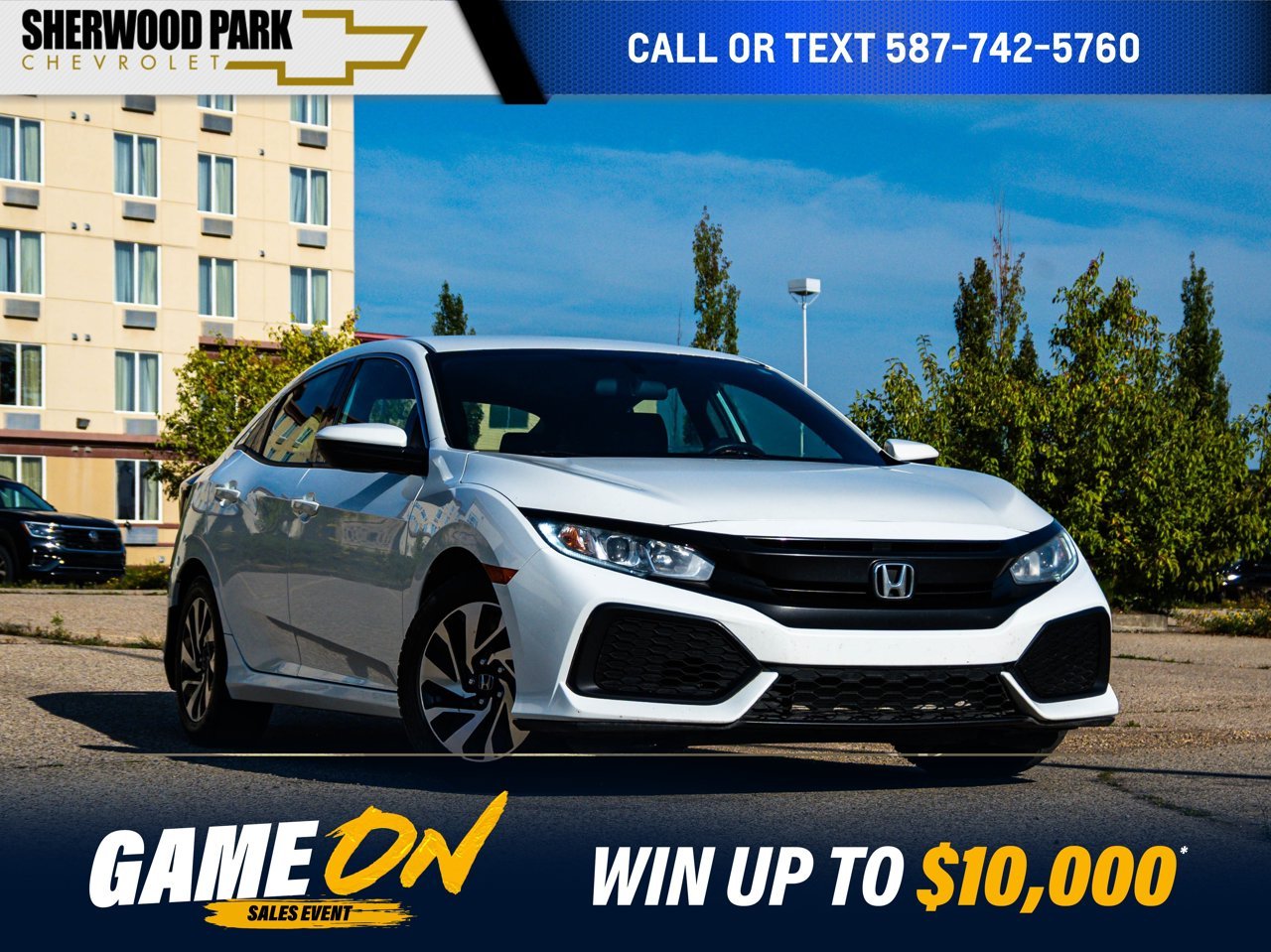 2018 Honda Civic Hatchback LX CVT White Sherwood Park - photo #0