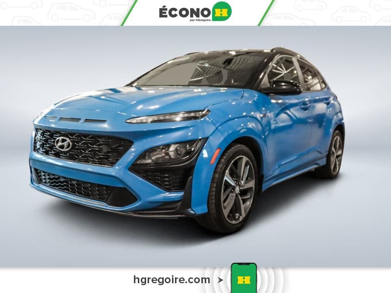 Hyundai Kona 822726 | N Line AWD AUTO GR ÉLEC A/C BLUETOOTH CAMÉRA MAGS 2022 Bleu Laval - photo #2
