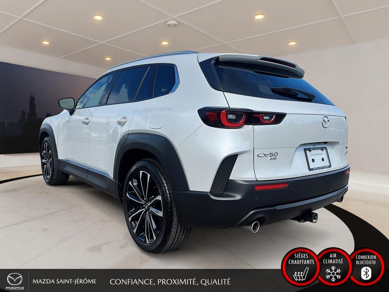 2025 Mazda CX-50 GT | TOIT PANORAMIQUE | CUIR BRUN | AWD | White Saint-Jérôme - photo #9