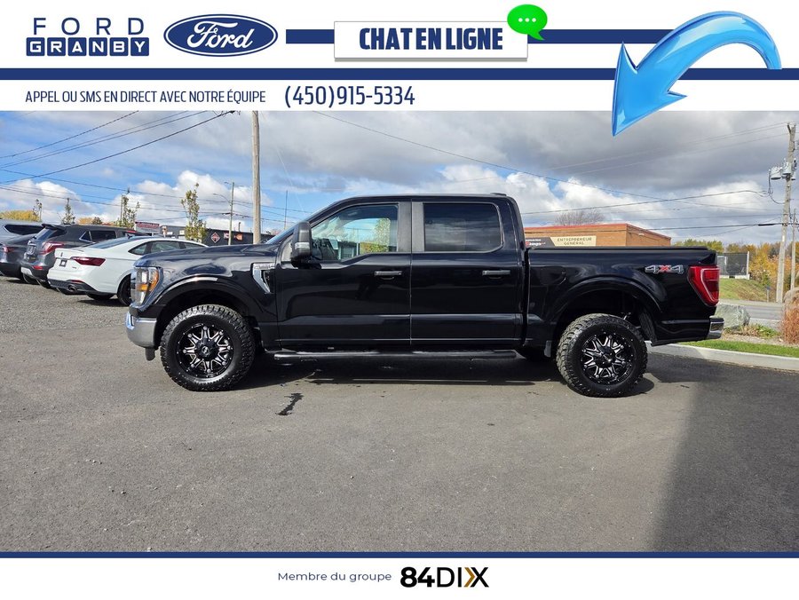 Ford F-150 XLT SuperCrew 4RM caisse de 5,5 pi 2023 Noir