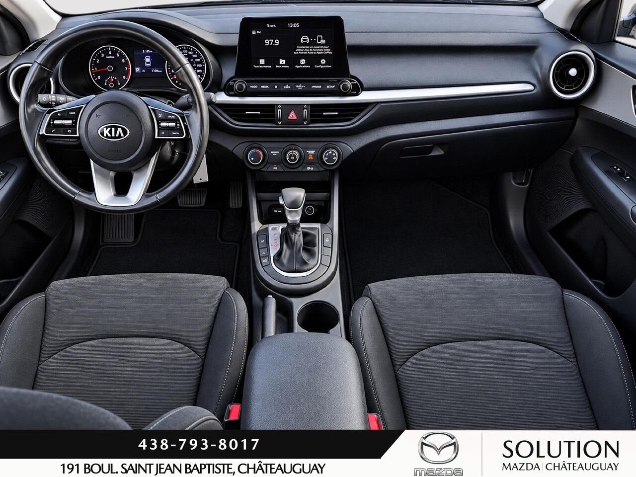 Kia Forte AUTOAMTIQUE / APPLE CARPLAY ET ANDROID AUTO 2021 Noir Châteauguay - photo #5