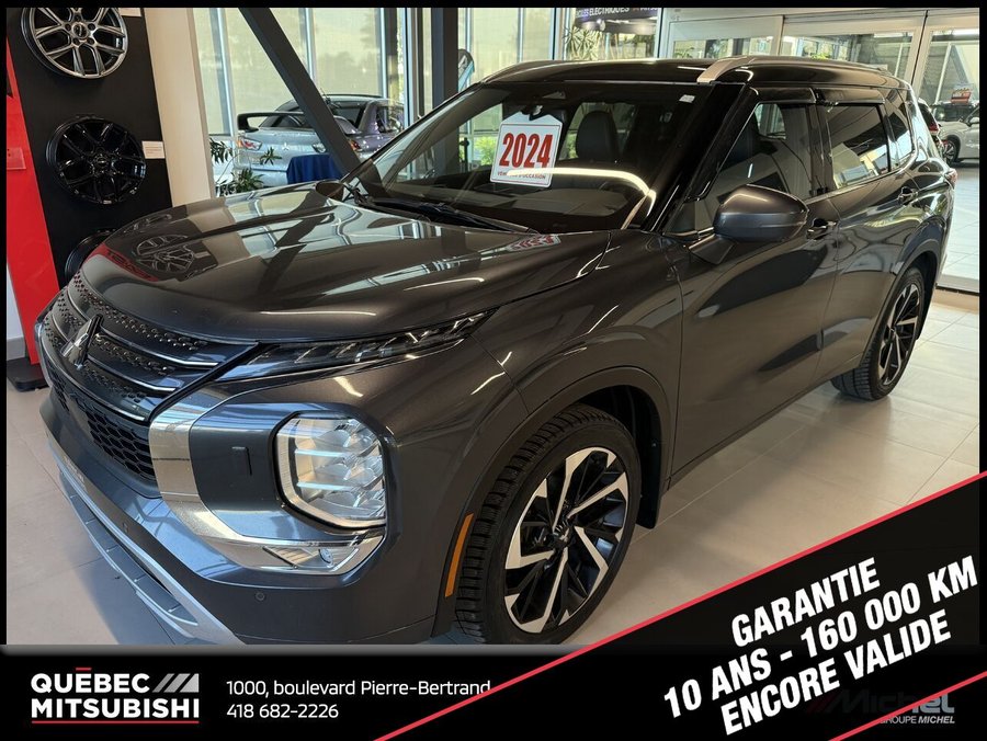 Mitsubishi Outlander GT Premium S-AWC, Toit pano, Volant chauffant 2024 Gris