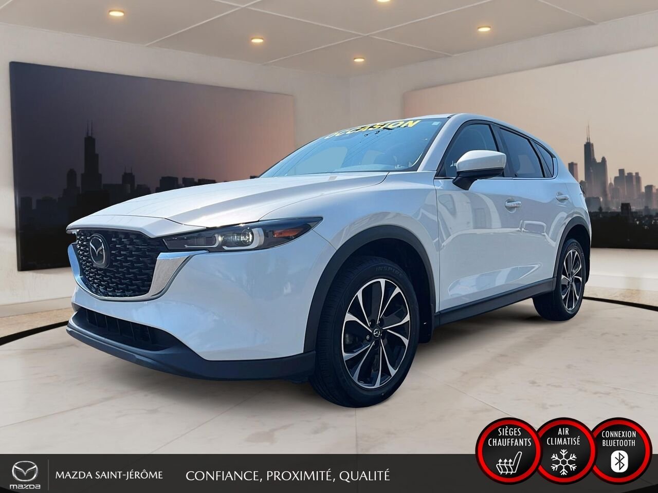 Mazda CX-5 GS LUXURY | TOIT OUVRANT | AWD | CUIR | 2023 Blanc Saint-Jérôme - photo #0