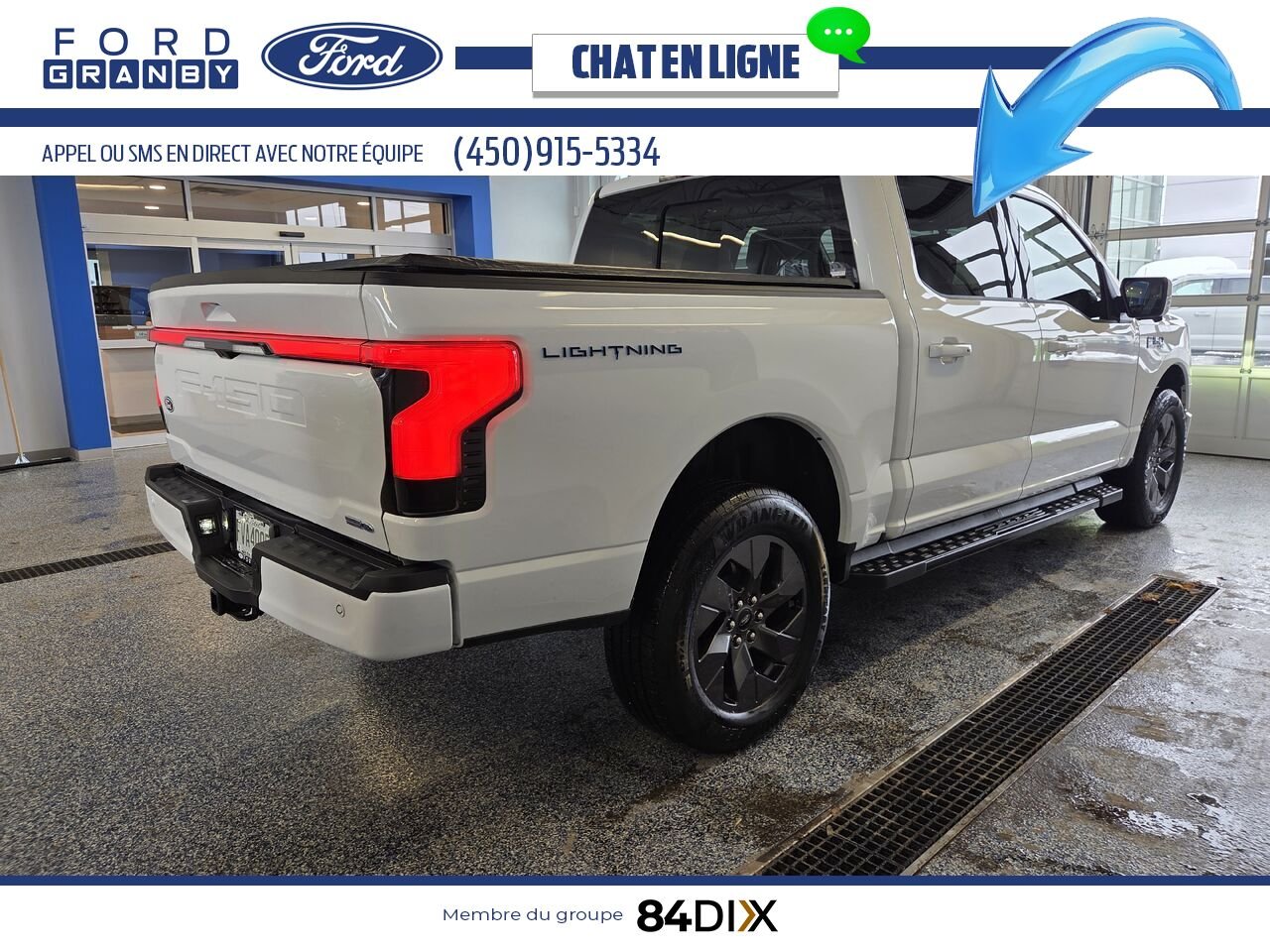 2025 Ford F-150 LIGHTNING LARIAT, CUIR, TOIT White Granby - photo #1