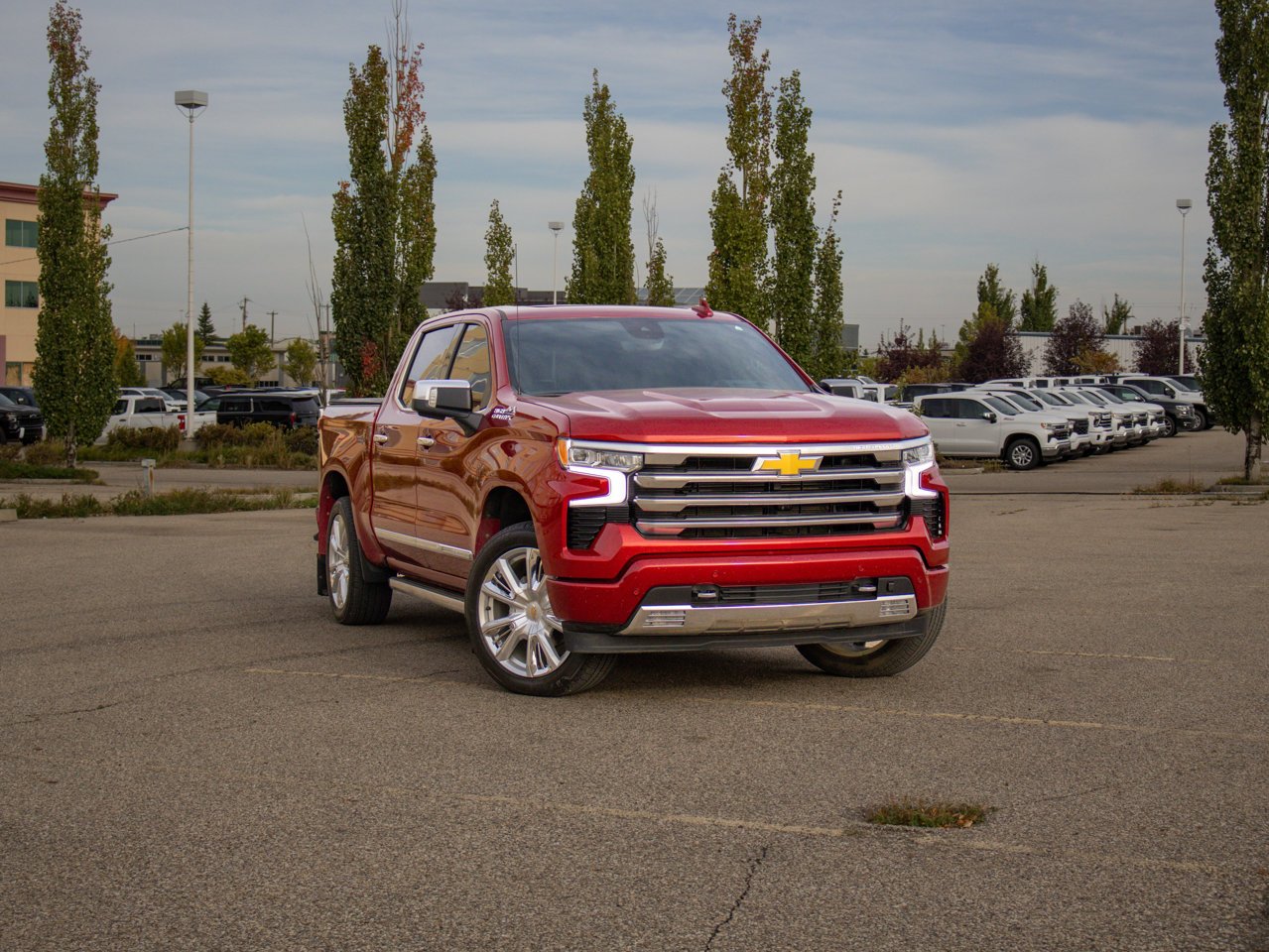 2025 Chevrolet Silverado 1500 4WD Crew Cab 147 High Country Red Sherwood Park - photo #1