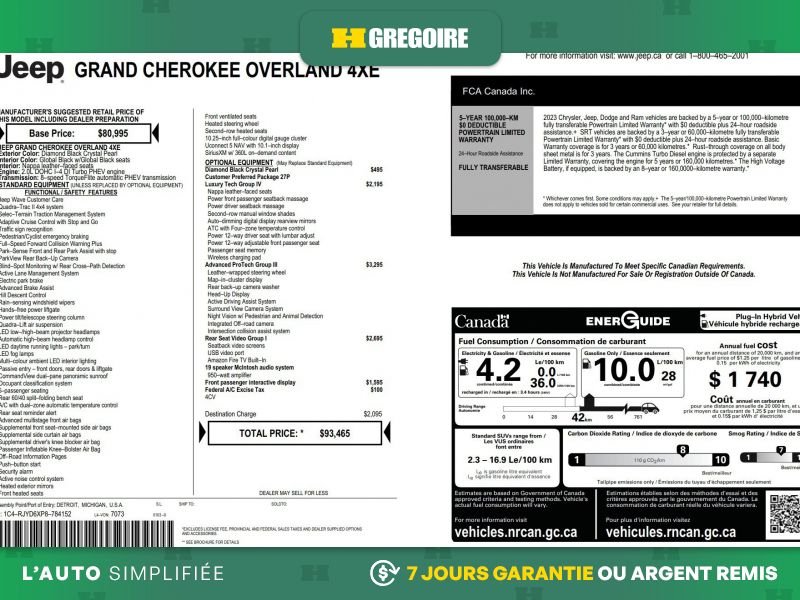 2023 Jeep Grand Cherokee 4xe Black Saint-Eustache - photo #40