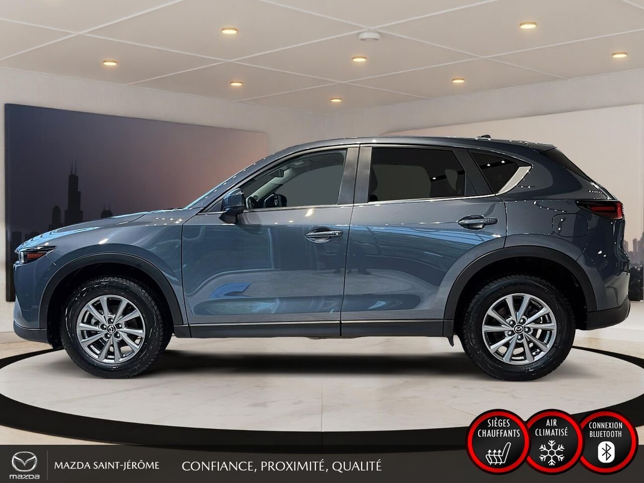 Mazda CX-5 GS | AWD | SIMILICUIR SPORT | VOLANT CHAUFFANT | HAYON ÉLECTRIQUE 2025 Gris Saint-Jérôme - photo #10
