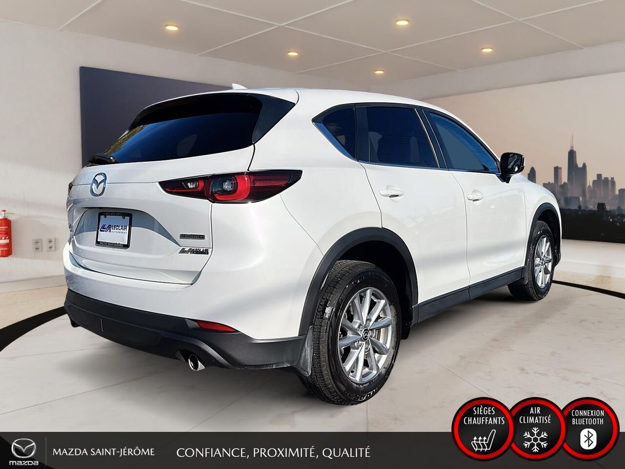 2024 Mazda CX-5 GS | 1 PROPRIÉTAIRE | JAMAIS ACCIDENTÉ | AWD | CUIR | VOLANT CHAUFFANT White Saint-Jérôme - photo #5