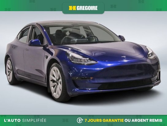 2021 Tesla Model 3 Range Plus AUTO AC CUIR TOIT MAGS CAM RECUL BLEU Blue