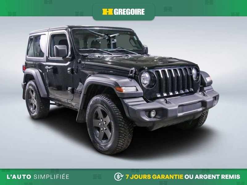 Jeep Wrangler 730494A | SPORT 4WD AUTO MAGS CAM RECUL BLUETOOTH 2022 Noir Laval - photo #0