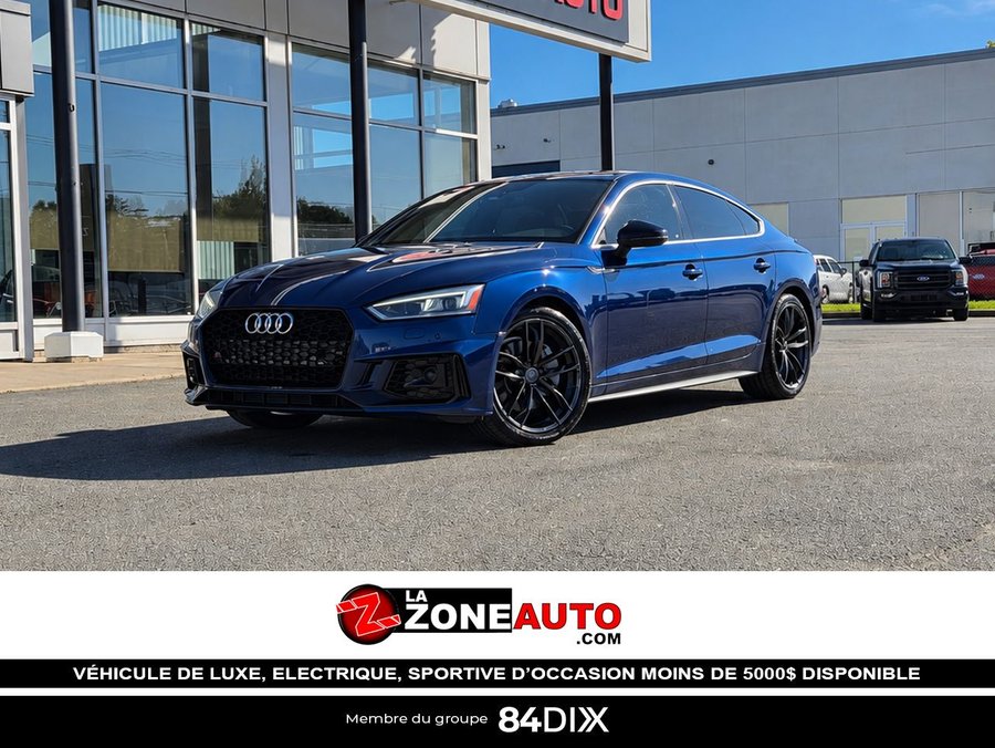 Audi A5 Sportback AWD + S LINE + 252HP 2018 Bleu