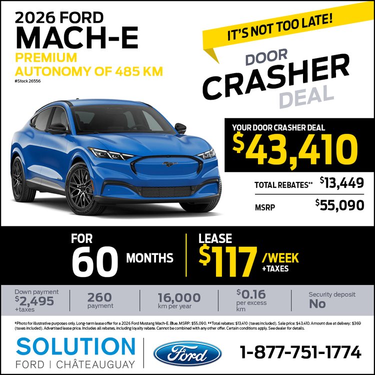Solution ford promo octobre MACH E 2026 EN