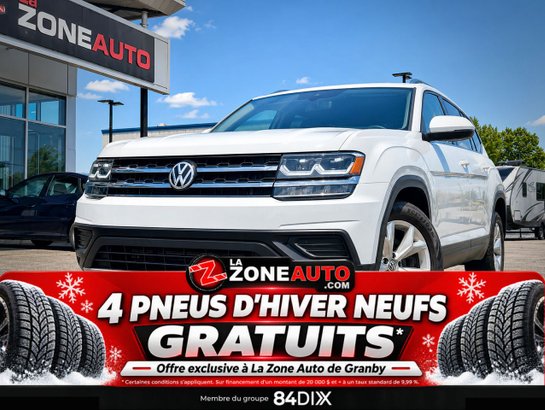 2019 Volkswagen Atlas V6 7 passagers + Très fiable! White