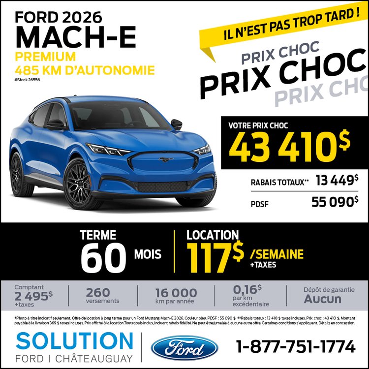 Solution ford promo octobre MACH E 2026 3