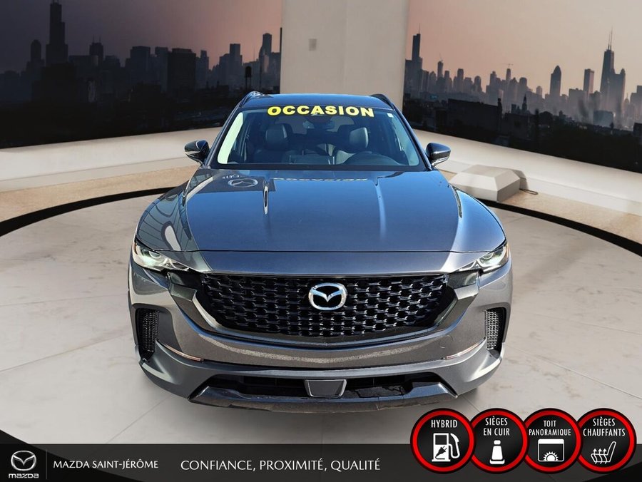 Mazda CX-50 hybride Kuro | 1 PROPRIÉTAIRE | JAMAIS ACCIDENTÉ | TOIT PANORAMIQUE | CUIR | AWD 2025 Gris