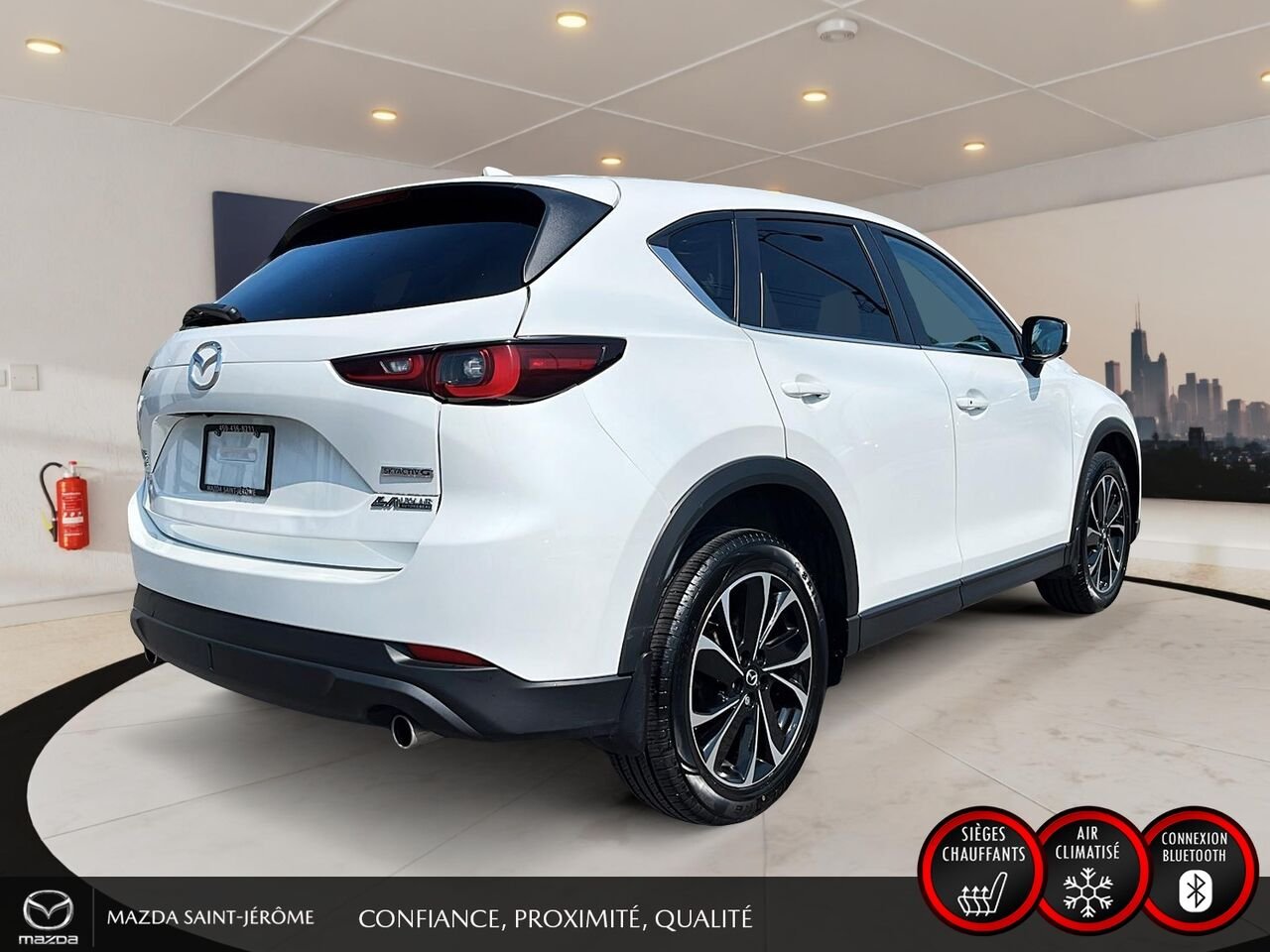 Mazda CX-5 GS LUXURY | TOIT OUVRANT | AWD | CUIR | 2023 Blanc Saint-Jérôme - photo #5