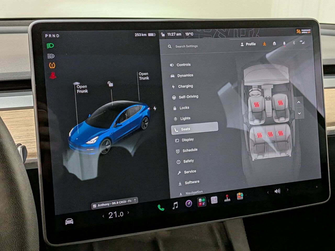 Tesla Model 3 Standard Range Plus RWD 2021 Bleu Val-David - photo #22