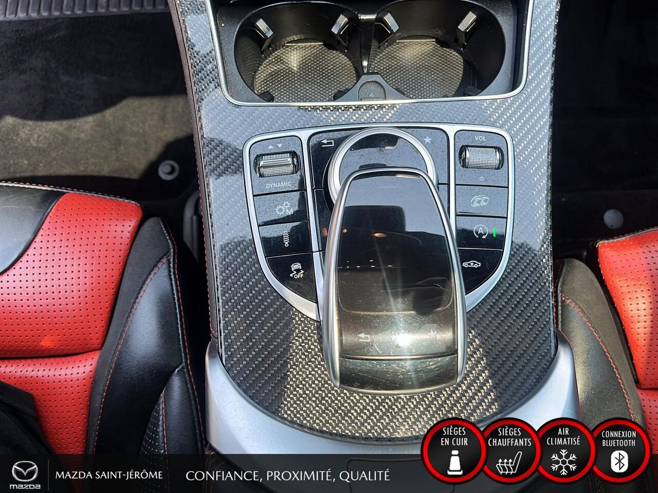 Mercedes-Benz GLC GLC 63 S AMG | CUIR ROUGE | TOIT PANORAMIQUE | 2019 Blanc Saint-Jérôme - photo #21