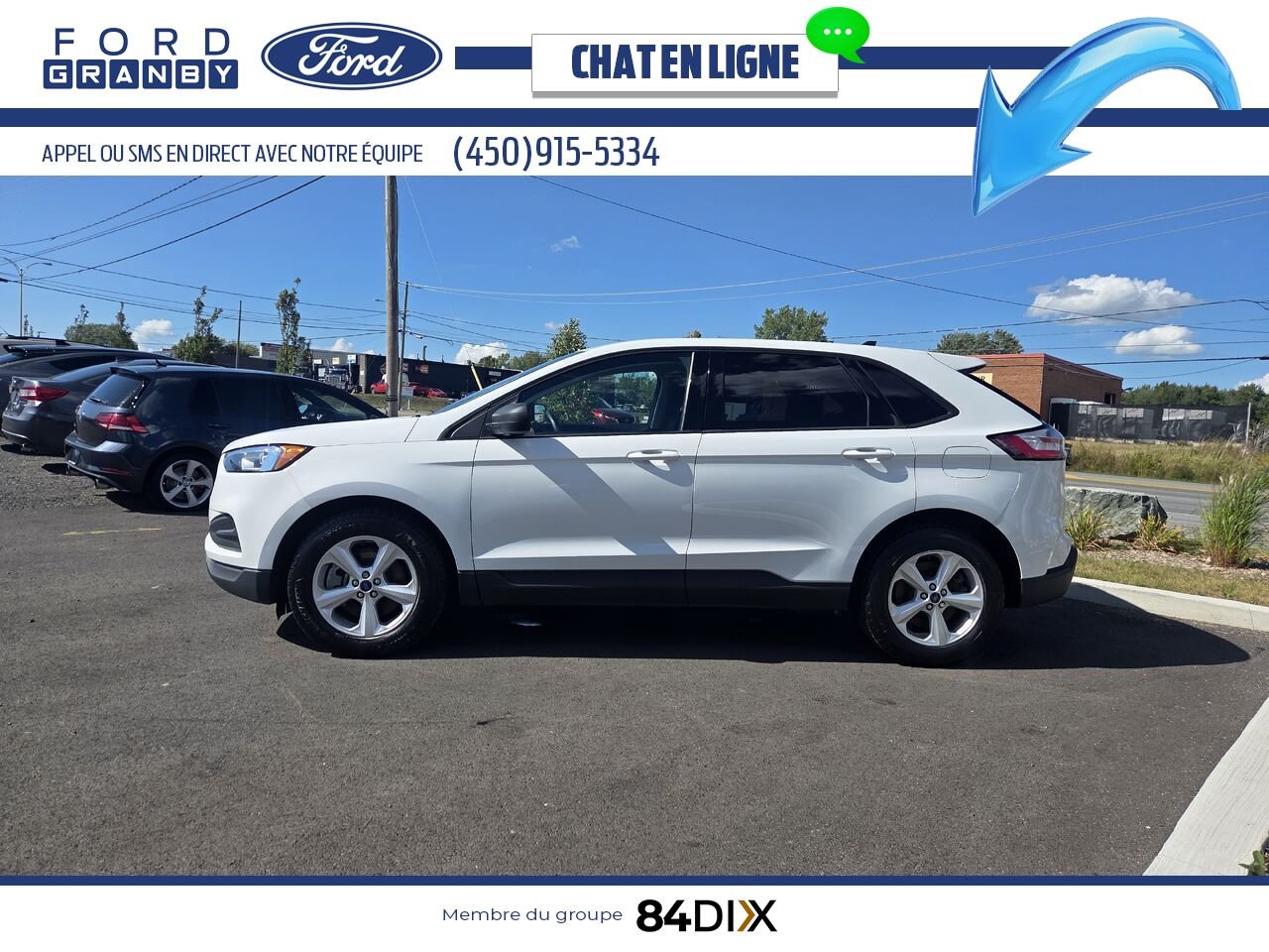 Ford Edge 2022 Blanc Granby - photo #3