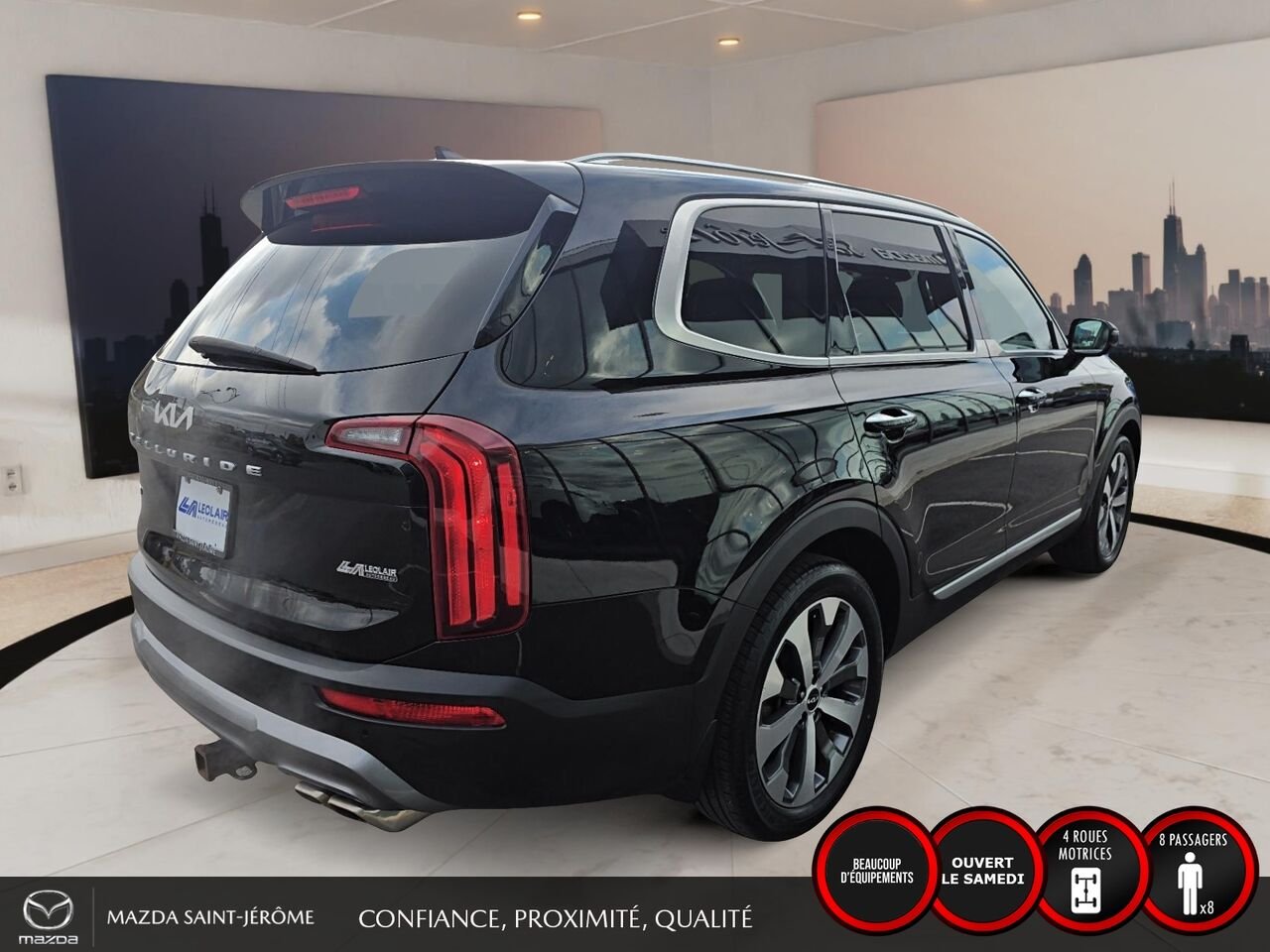 Kia Telluride SX | CUIR BRUN | 8 PASSAGERS | TOIT OUVRANT | 2022 Noir Saint-Jérôme - photo #5