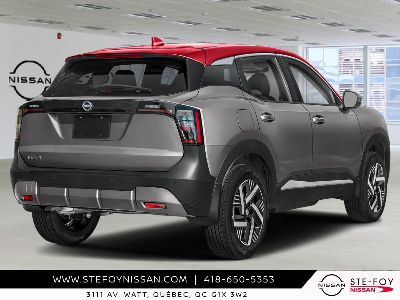 NISSAN Kicks 2026 Gris poudre métallisé/Couche teintée Braise écarlate Ste-Foy - photo #1