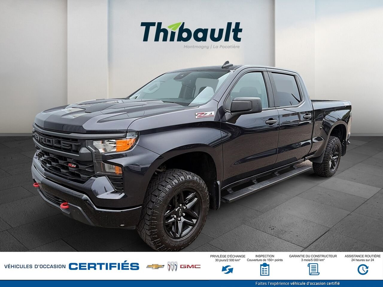 CHEVROLET SILVERADO Custom Trail Boss cabine multiplace 4RM 157 po 2022 GRIS CEND Montmagny - photo #0