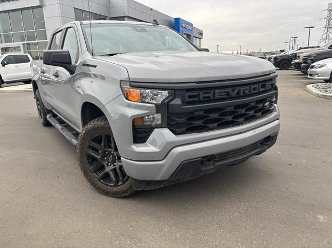 2024 Chevrolet Silverado 1500 4WD Crew Cab 147 Custom Grey Sherwood Park - photo #1