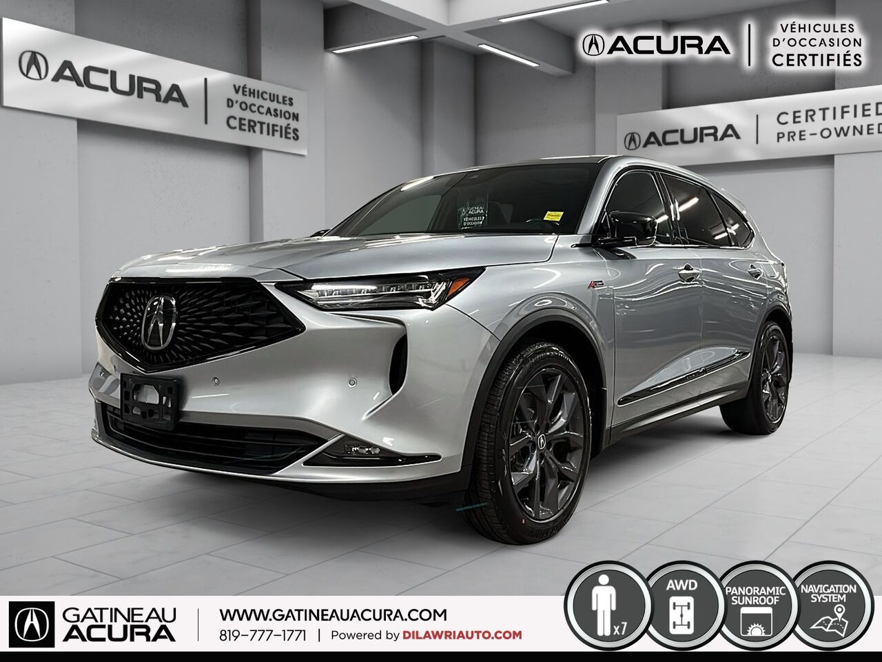 Silver 2023 Acura MDX SUV / Crossover All-Wheel Drive Automatic