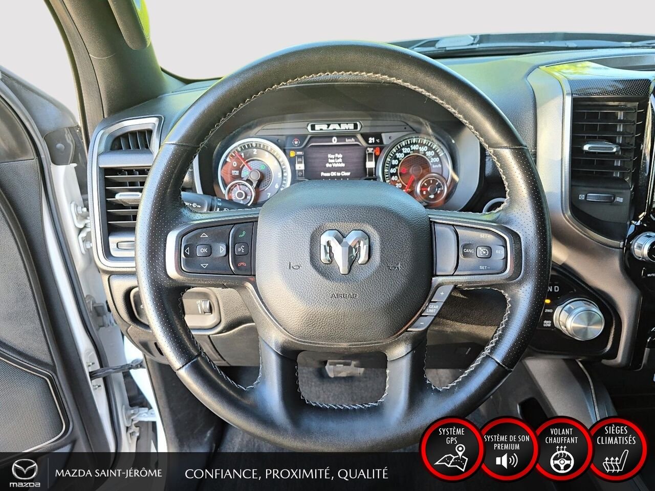Ram 1500 Sport | caisse de 5 pi 7 po | CUIR | 4X4 | 2022 Blanc Saint-Jérôme - photo #14
