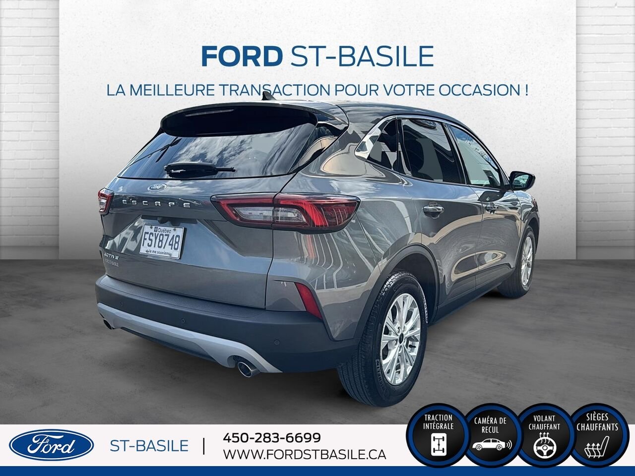 2023 Ford Escape Grey Saint-Basile-le-Grand - photo #8