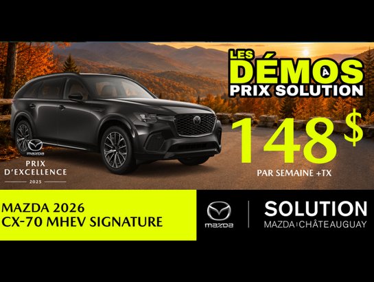 MAZDA CX-70 hybride léger 2026 2026 Noir de jais mica