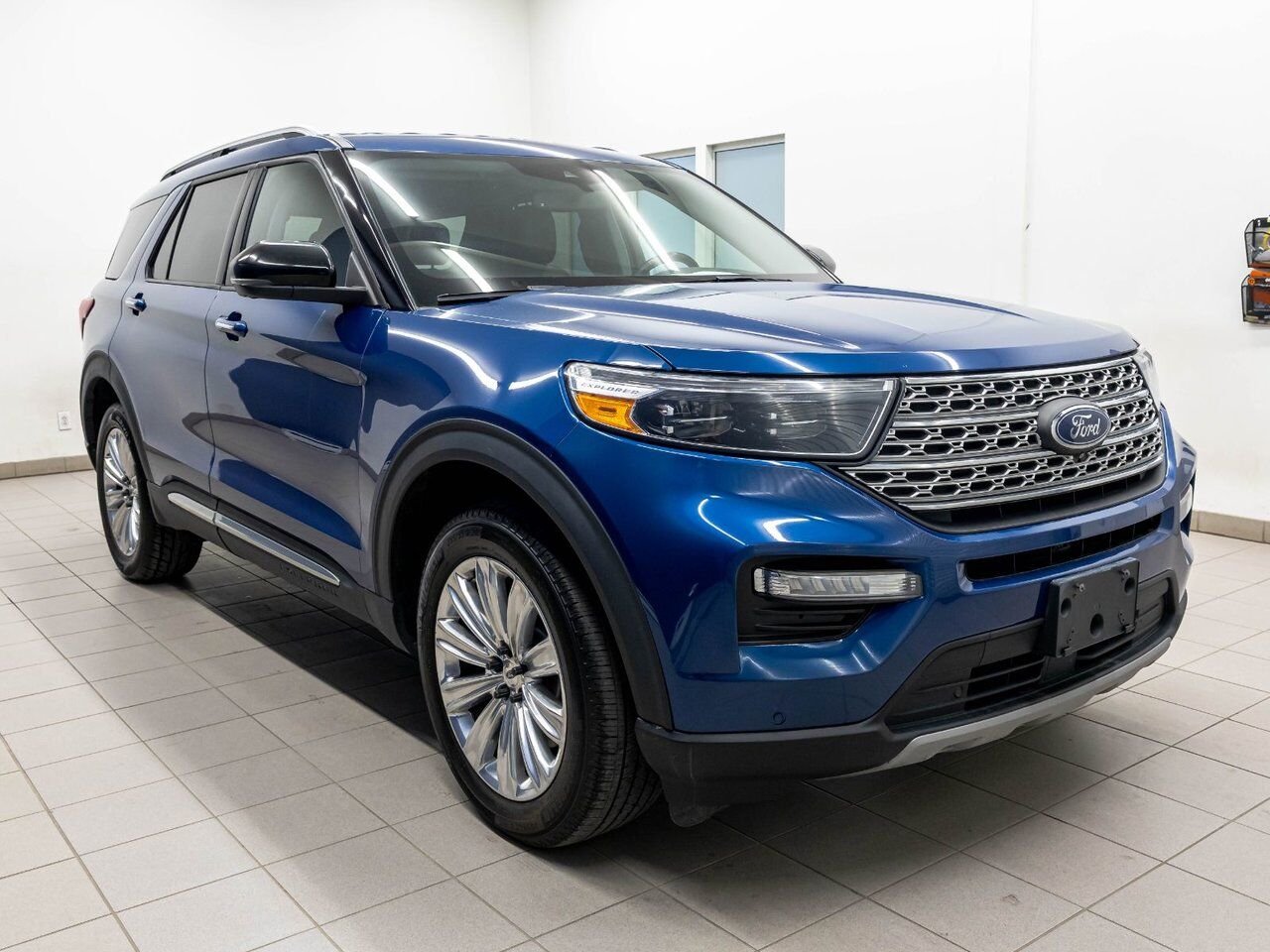 Ford Explorer LIMITED HYBRID AWD *NAV* CUIR SIÈGES VENTIL B&O 2022 Bleu Saint-Jérôme - photo #8