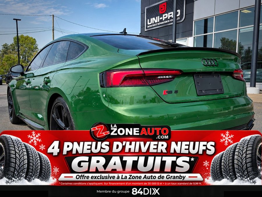 Audi RS 5 Sportback Couleur Rare + Black Optic +jamais accidenté 2019 Vert