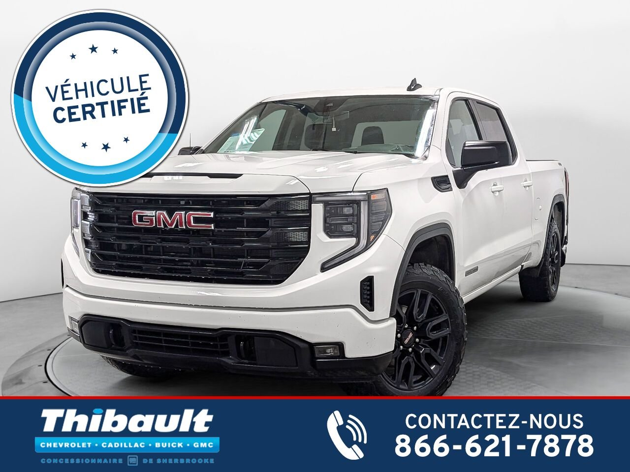 2022 GMC SIERRA 1500 4WD CREW CAB PICKUP Elevation Moteur 2.7L White Sherbrooke - photo #0