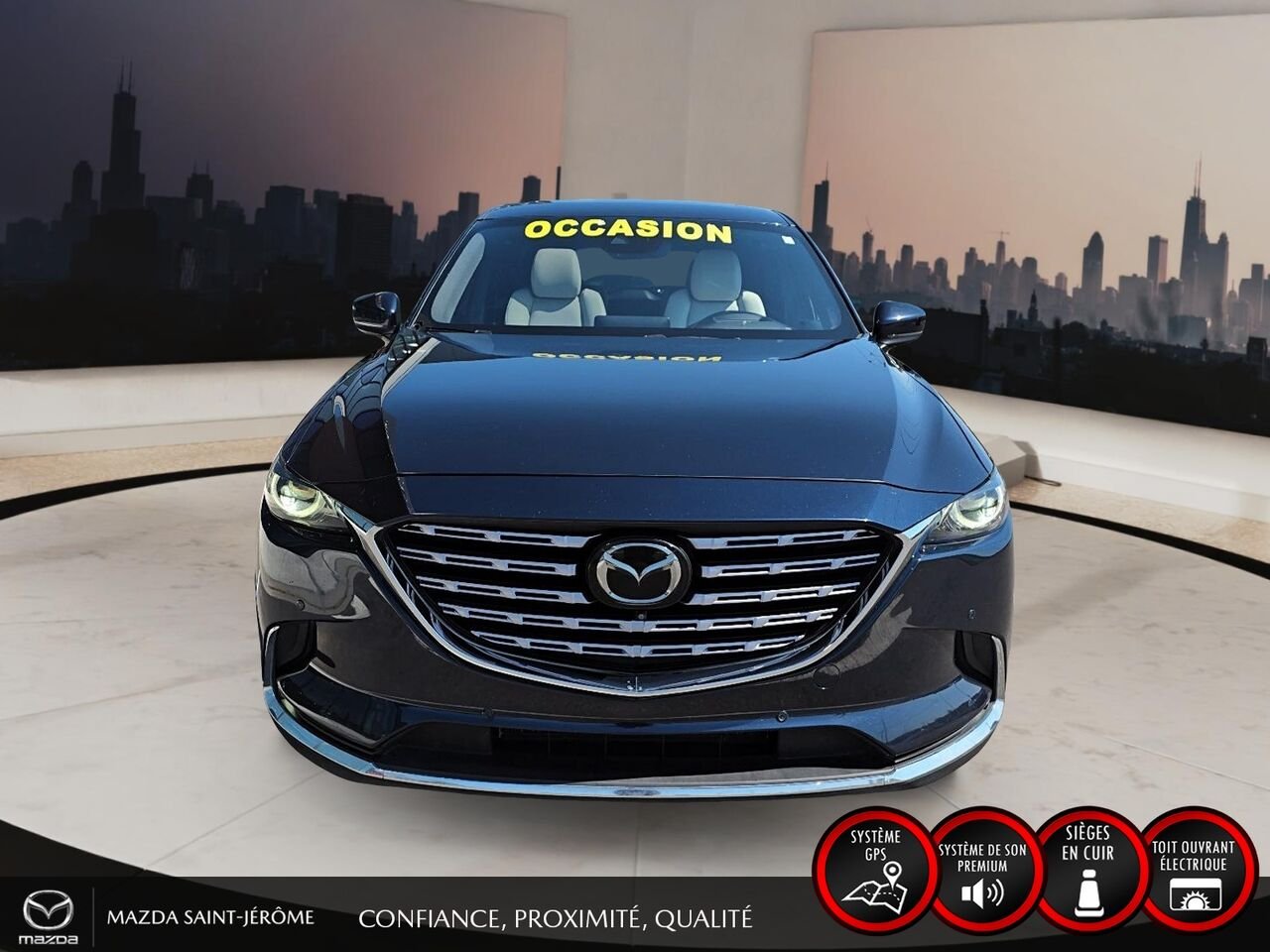 Mazda CX-9 Signature | AWD | TOIT OUVRANT | CUIR | 6 PASS 2022 Bleu Saint-Jérôme - photo #2