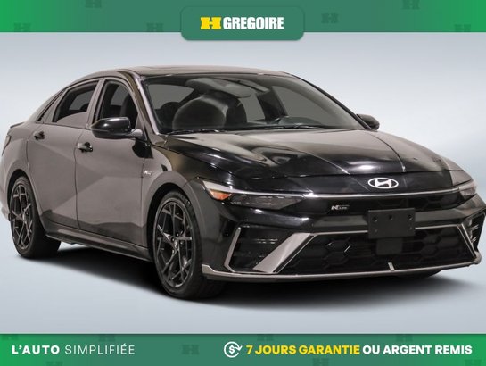 2025 Hyundai Elantra N Line Ultimate AUTO AC CUIR TOIT NAV MAGS CAM REC Black