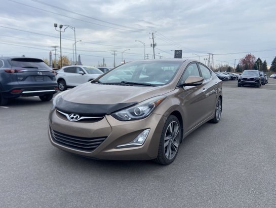 2014 Hyundai Elantra LIMITED | TOIT OUVRANT | CUIR | CAMERA DE RECUL | GARANTIE 1 AN INCLUSE *579-888-9954* TEXTOS Brown