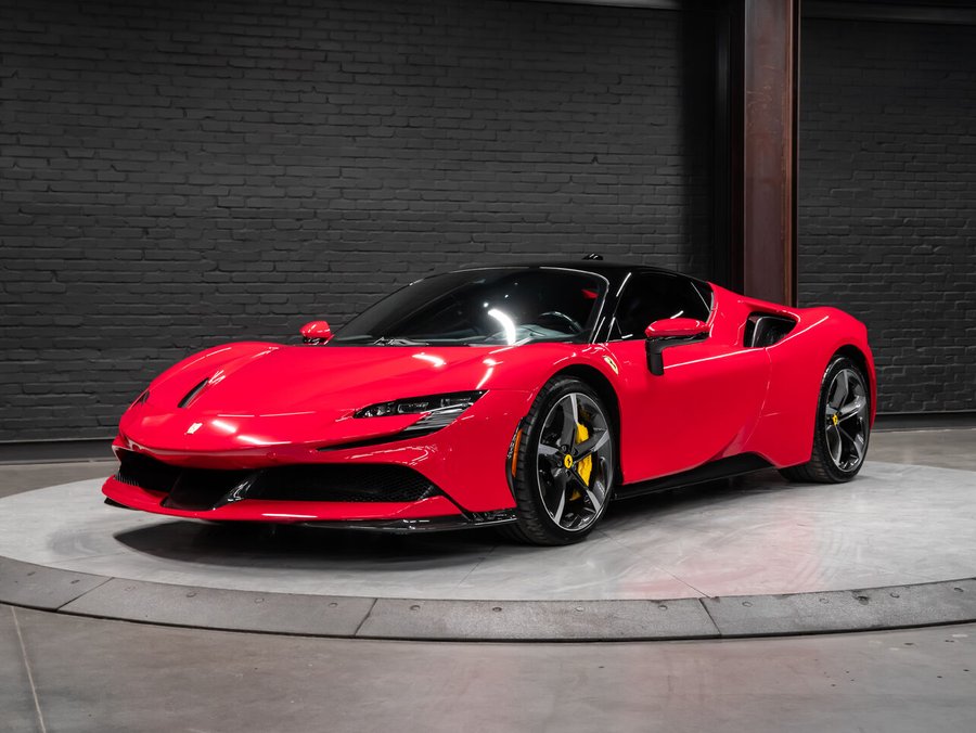 2023 Ferrari SF90 Stradale | Front Lift | Full Front PPF | Carbon Front Lip, Side Skirts, Rear Diffuser, Steering Wheel, Side Red