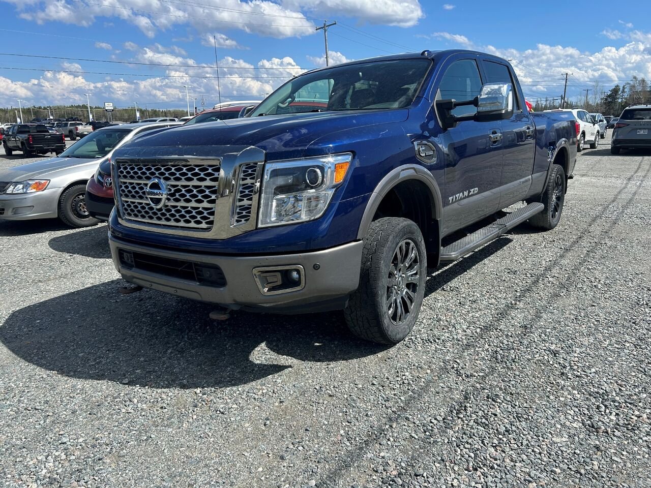 Nissan Titan XD Platine Réserve diesel cabine double 4x4 2018 Bleu Val-d'Or - photo #0