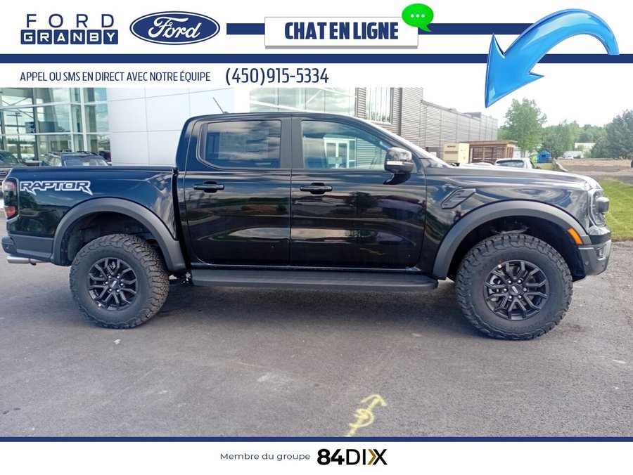 Ford RANGER Raptor cabine SuperCrew 4RM caisse de 5 pi 2024 Noir