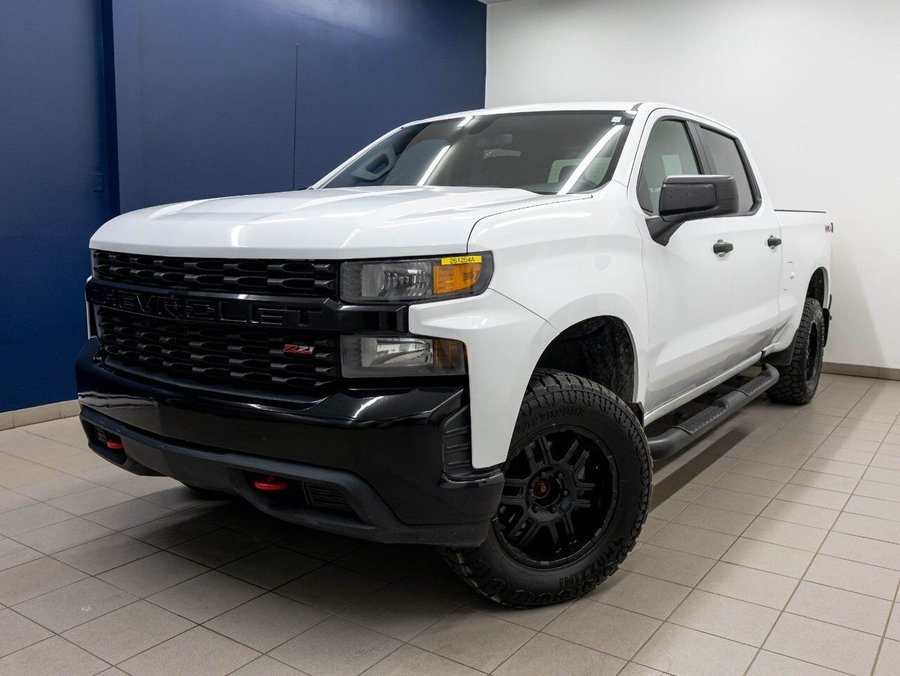 Chevrolet Silverado 1500 CUSTOM TRAIL BOSS CREW V8 4X4 *GR. REMORQ* CARPLAY 2019 Blanc