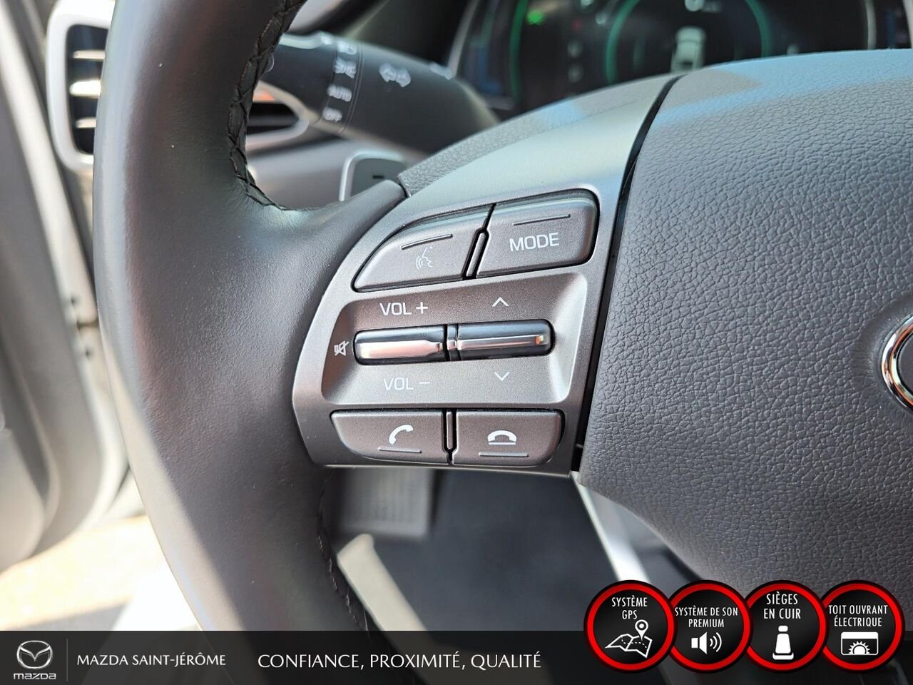 Hyundai Ioniq hybride rechargeable Ultimate | TOIT OUVRANT | CUIR | 2020 Blanc Saint-Jérôme - photo #14