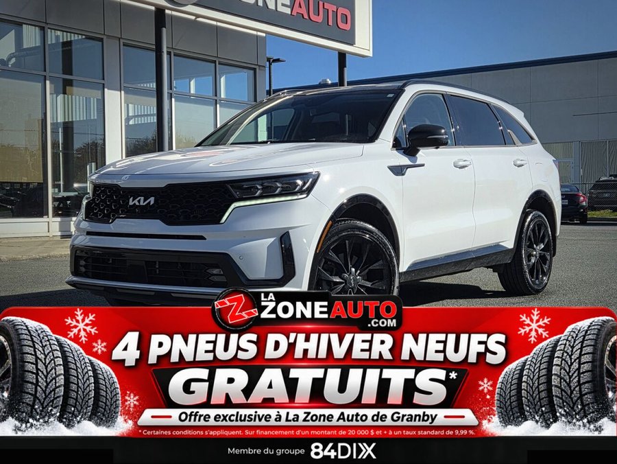 Kia Sorento SX AWD Cuir Rouge + 6 PASSAGERS 2022 Blanc